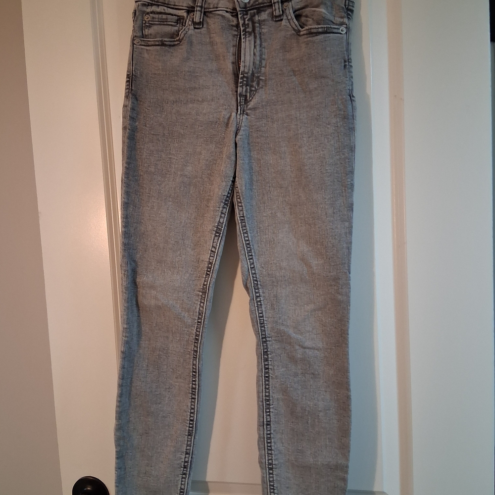 GAP Women's High Rise Jeggings- Light Gray Jeans